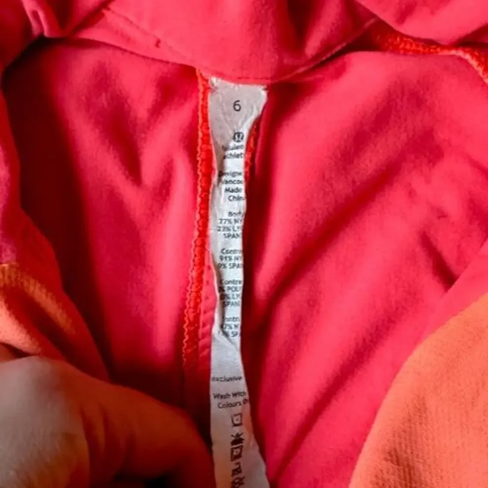 Lululemon Run Reflect Pullover Light Flare Pink Orange Activewear Gym Preppy
